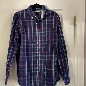 Hawker Rye Men’s Long Sleeve Plaid Button Down Slim Large